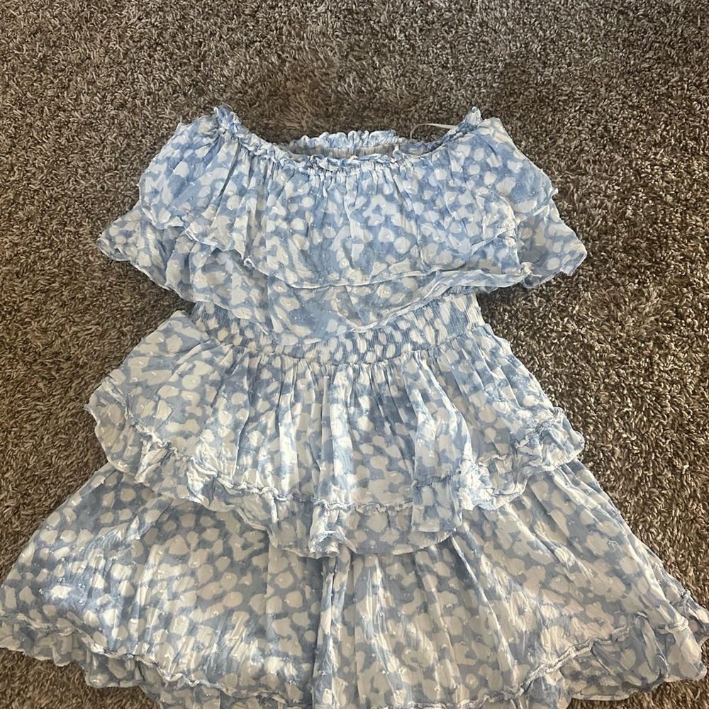 Blue Ruffled Dress